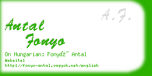 antal fonyo business card